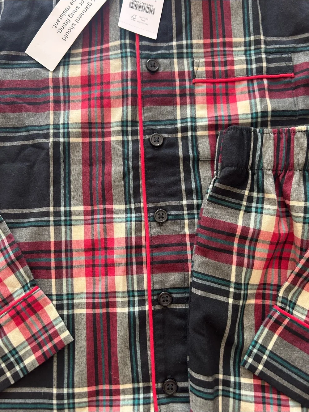 Crewcuts Boys Plaid Pajama Set NWT Size 10/11